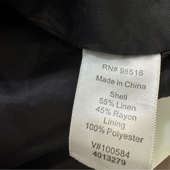 Coldwater Creek Linen Blend One Button Blazer 3/4 Sleeves Classic 14 - Picture 5 of 5